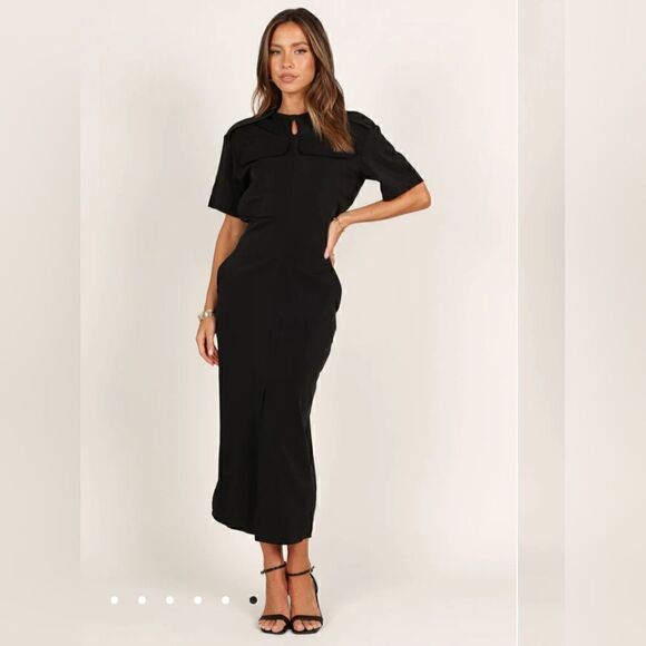 petal and pup NATALIE MIDI DRESS - BLACK US SIZE 10 - Picture 5 of 7